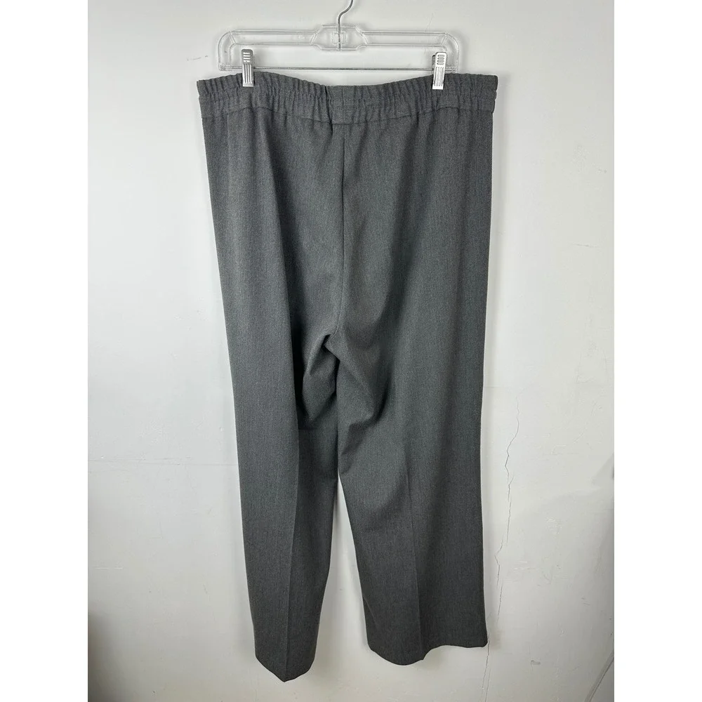 Zara Gray Wide Leg Drawstring Trousers Elastic Waist Pants XXL